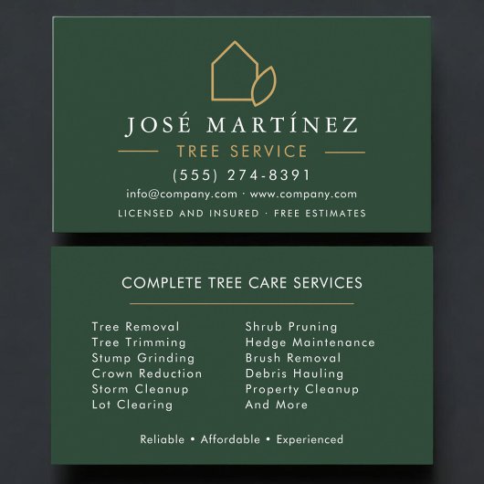 Tree Care Service Professional Visitekaartje