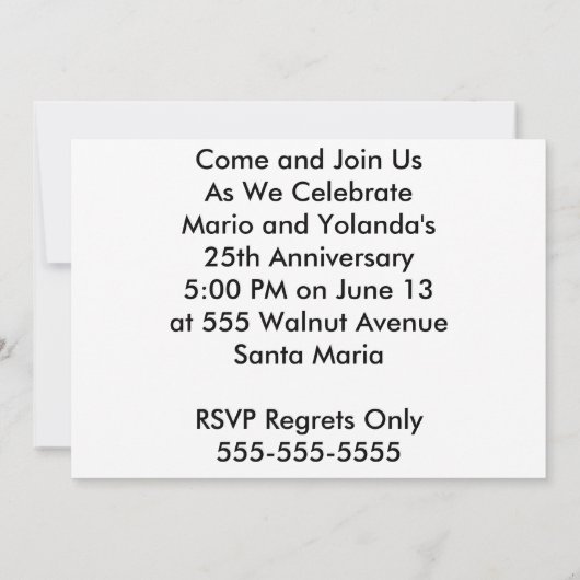 Tree Carving Invite Kaart (Achterkant)