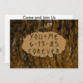 Tree Carving Invite Kaart (Voorkant / Achterkant)