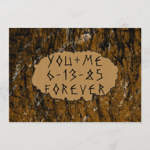Tree Carving Invite Kaart