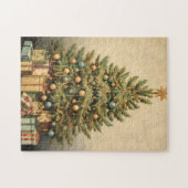 Tree Christmas Winter Aged Decoupage Legpuzzel (Horizontaal)
