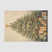 Tree Christmas Winter Aged Decoupage Tissuepapier (Voorkant)