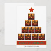 Tree Collage Christmas Feestdagenkaart (Voorkant / Achterkant)