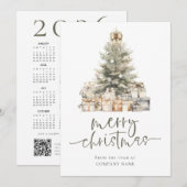 Tree Company logo 2026 Calendar Merry Christmas Feestdagenkaart (Voorkant / Achterkant)
