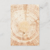 Tree Cut  rustieke bruiloft Details Informatiekaartje (Achterkant)