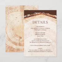 Tree Cut  rustieke bruiloft Details