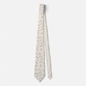 Tree diagram tie - cream and black stropdas (Voorkant)