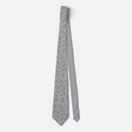 Tree diagram tie - grey and black stropdas