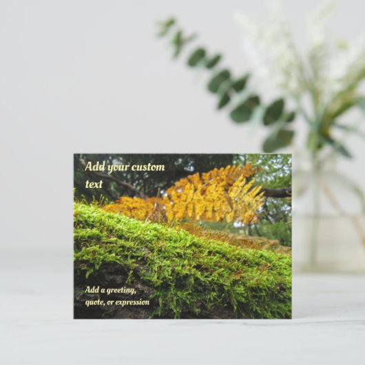 Tree Draped in Autumn Moss - Personalised Briefkaart (Staand voorkant)
