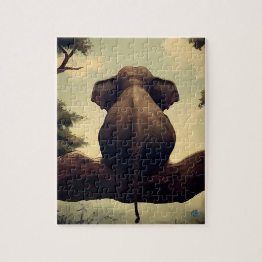 Tree Elephant - Puzzle Legpuzzel (Verticaal)