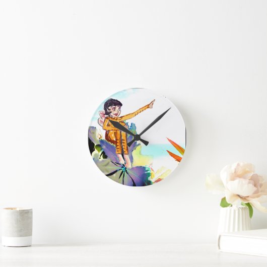 Tree Fairies - Wall clock Ronde Klok (Huis)