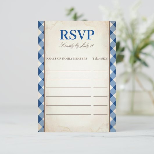 Tree Family Reunion RSVP Kaart (Staand voorkant)