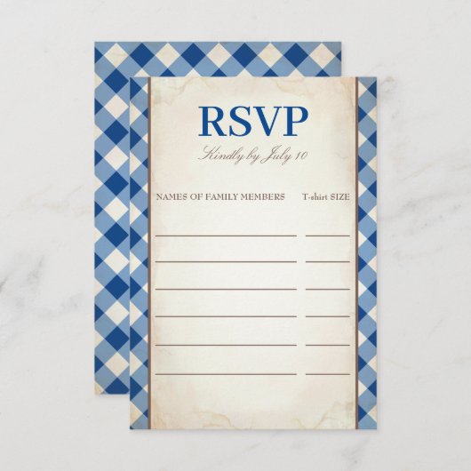 Tree Family Reunion RSVP Kaart (Voorkant / Achterkant)