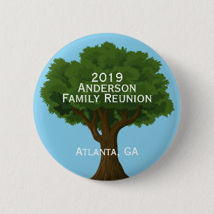 Tree Family Reunion Souvenir Ronde Button 5,7 Cm