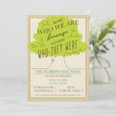 Tree Family Tree Family Reunion Uitnodiging (Staand voorkant)