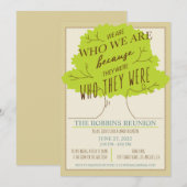 Tree Family Tree Family Reunion Uitnodiging (Voorkant / Achterkant)