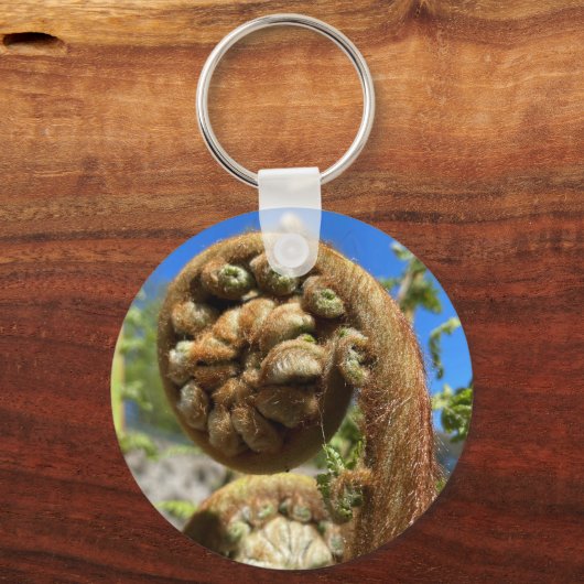 Tree Fern Frond Sleutelhanger (Voorkant)
