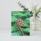 Tree Fern Nieuw-Zeeland Briefkaart (Staand voorkant)