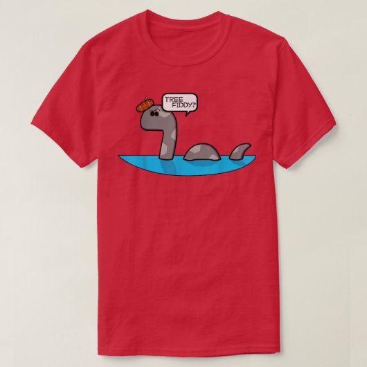 Tree Fiddy Funny Loch Ness Monster Nessie Tee 3 T-shirt (Design voorkant)