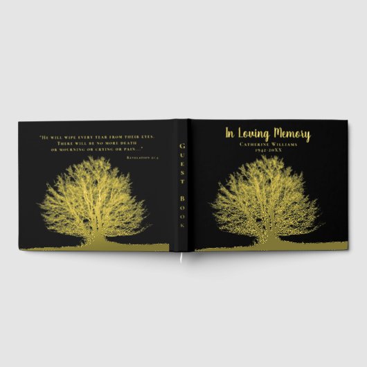 Tree Folie begrafenis gastenboek in liefdevolle he (Volledig)