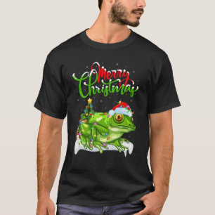 Tree Frog Animal Lover Xmas Lighting Tree Frog Chr T-shirt