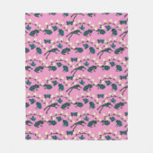 Tree Frog Cafe Pink Fleece Deken (Voorkant)
