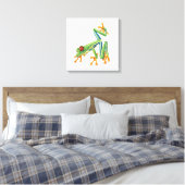 Tree frog canvas afdruk (Insitu (Slaapkamer))