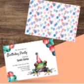 Tree Frog Green Rain Forest Verjaardagsfeest voor  Kaart