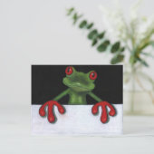 TREE FROG HOLDING SIGN: JE SPEELT FORMULERING BRIEFKAART (Staand voorkant)