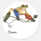 Tree Frog Holiday Sticker (Voorkant)