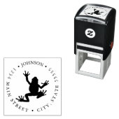 Tree Frog Illustratie Retourlabel Zelfinktende Stempel (In situ)