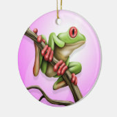 Tree Frog Keramisch Ornament (Links)