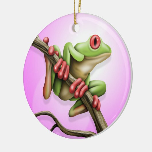 Tree Frog Keramisch Ornament (Links)