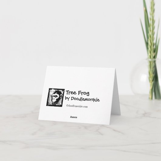 Tree Frog Note Kaart (Achterkant)