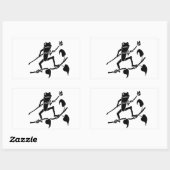 Tree Frog Silhoette Rechthoekige Sticker (Vel)