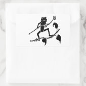 Tree Frog Silhoette Rechthoekige Sticker (Tas)