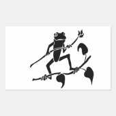Tree Frog Silhoette Rechthoekige Sticker (Voorkant)