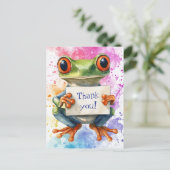 Tree Frog Thank You - Postcard Briefkaart (Staand voorkant)
