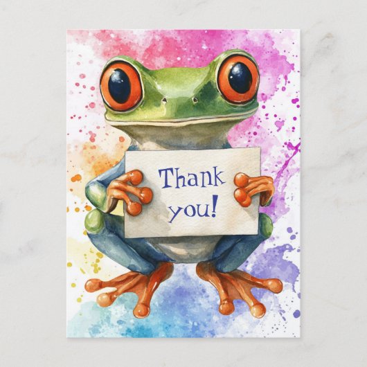 Tree Frog Thank You - Postcard Briefkaart (Voorkant)
