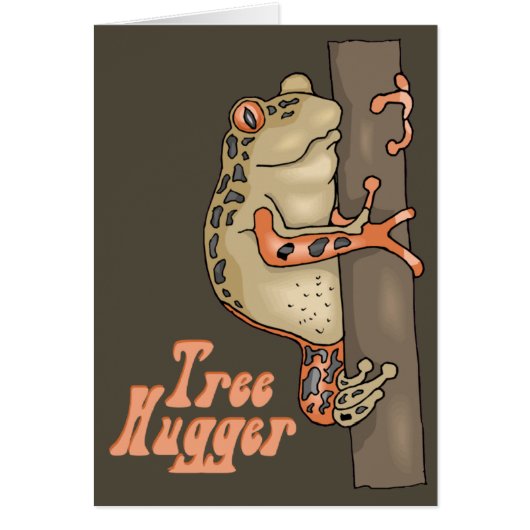 Tree Frog Tree Hugger Kaart (Voorkant)