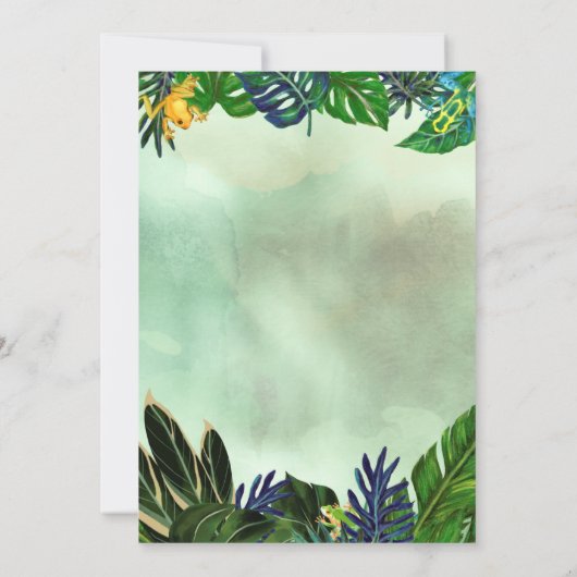 Tree Frog verjaardagsuitnodiging Kaart (Achterkant)