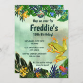 Tree Frog verjaardagsuitnodiging Kaart (Voorkant / Achterkant)