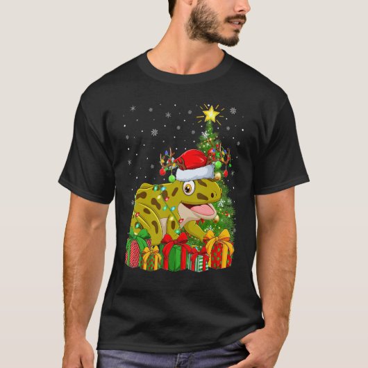 Tree Frog   Xmas Holiday Santa Tree Frog Christmas T-shirt (Voorkant)