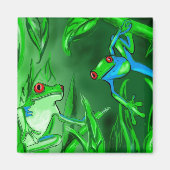 Tree Frogs hanging out leuke magneet voor iedereen (Voorkant)