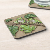 Tree Frogs Hard plastic coaster Bier Onderzetter (Linkerzijde)