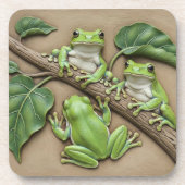 Tree Frogs Hard plastic coaster Bier Onderzetter (Voorkant)