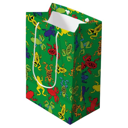 Tree Frogs Kids Verjaardag Medium Cadeauzakje (Voorkant Gekanteld)