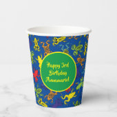 Tree Frogs Kids Verjaardag Papieren Bekers (Achterkant)