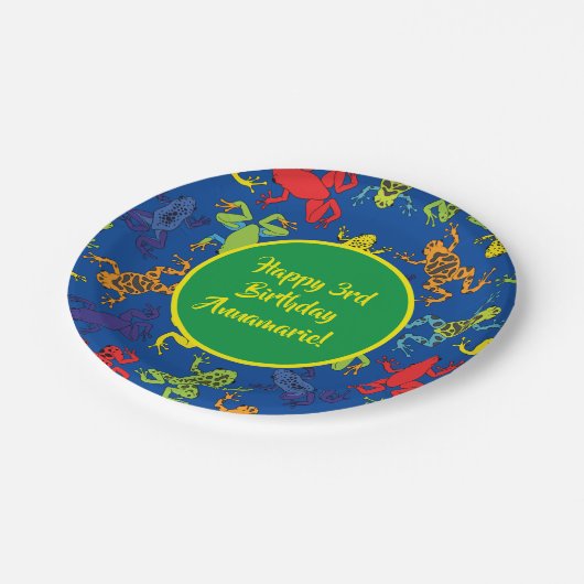Tree Frogs Kids Verjaardag Papieren Bordje (Gekanteld)