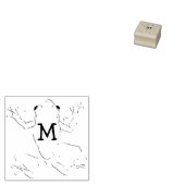 Tree Frogs Leuk Kind Monogram Initiaal Rubberstempel (Gestempeld)